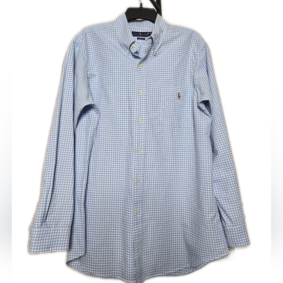 Ralph Lauren Other - Ralph Lauren Men's Blue Checkered Classic Fit Performance Shirt XL TG
